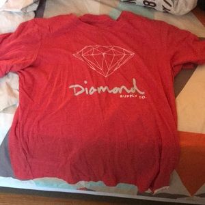 Diamond supply co red tee (read description)